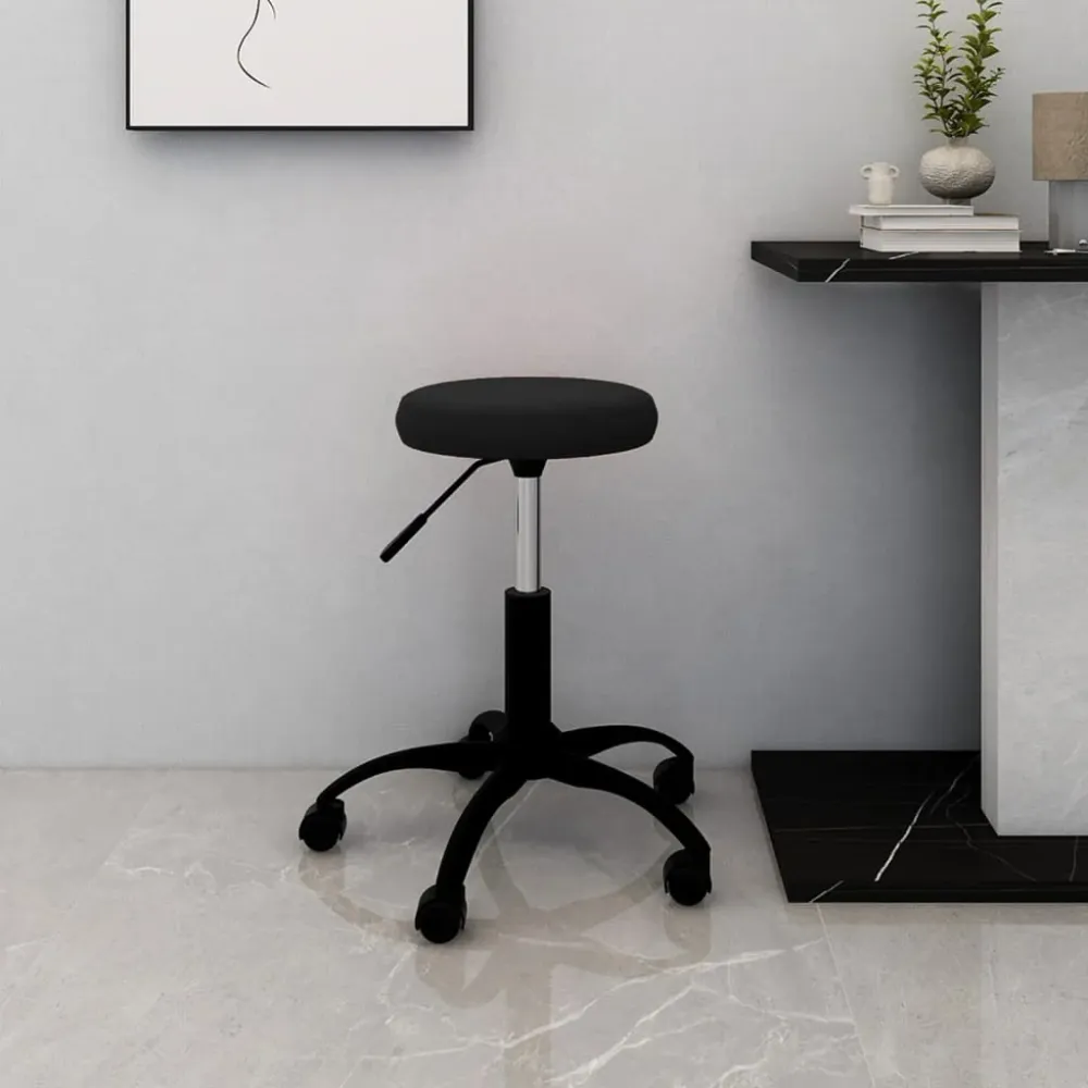 vidaXL Chaise pivotante de bureau Noir Velours