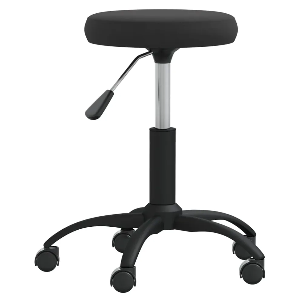 vidaXL Chaise pivotante de bureau Noir Velours