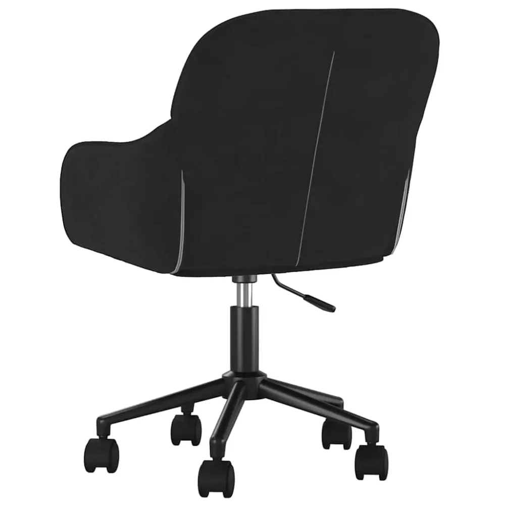 vidaXL Chaise pivotante de bureau Noir Velours