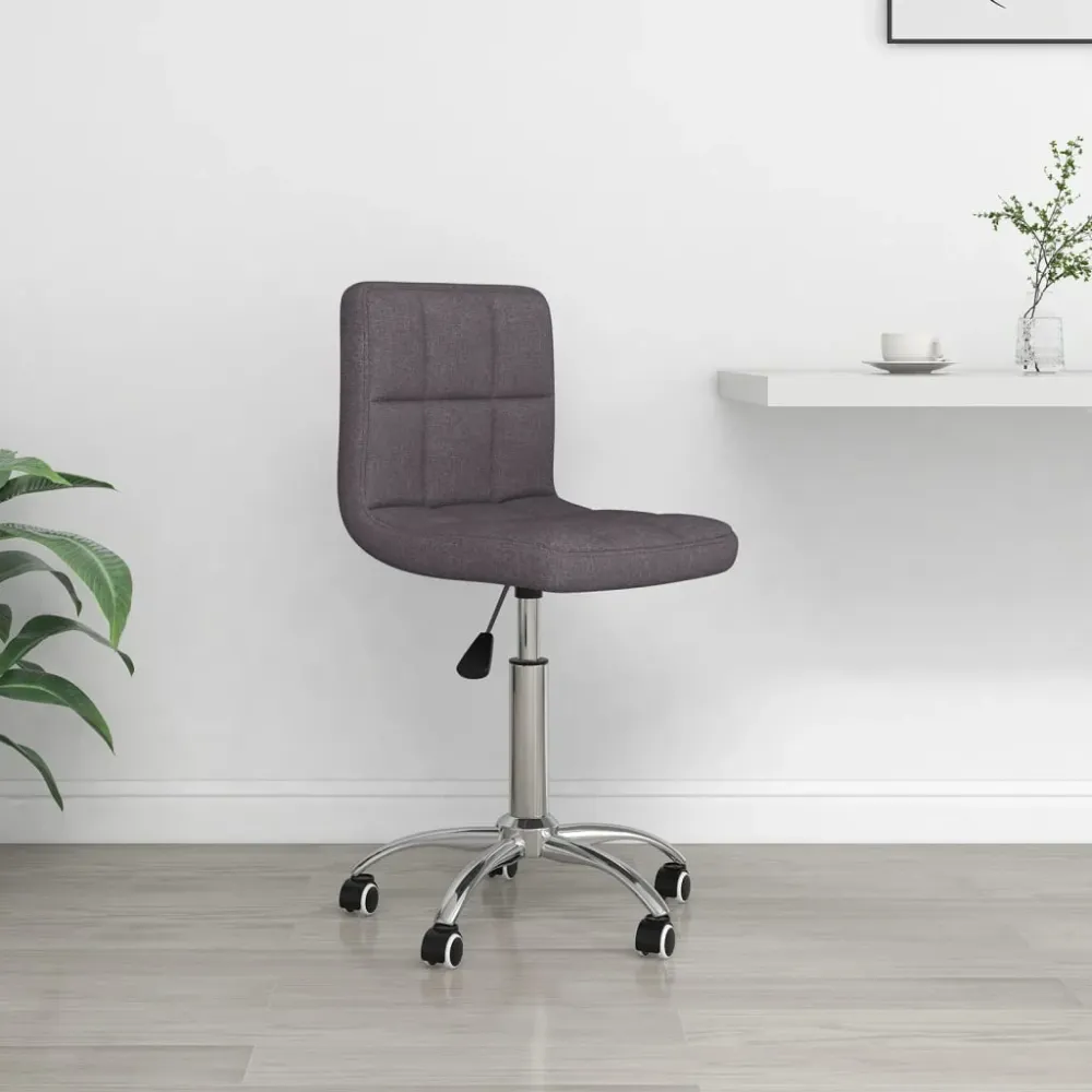 vidaXL Chaise pivotante de bureau Taupe Tissu