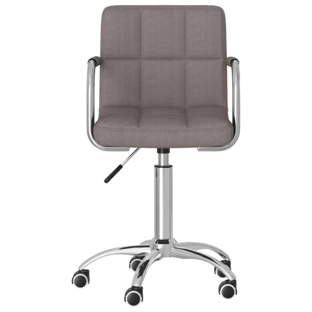 vidaXL Chaise pivotante de bureau Taupe Tissu