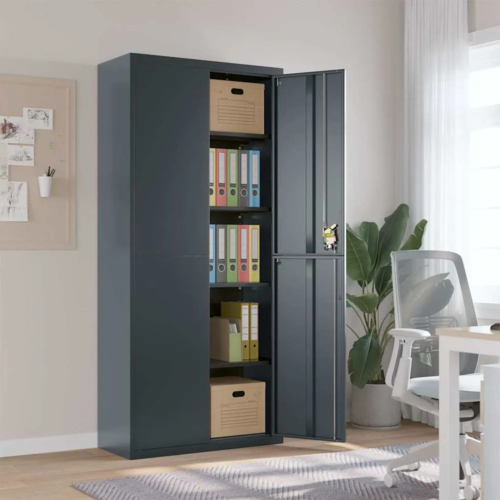 Classeur anthracite 90x40x200 cm Acier vidaXL