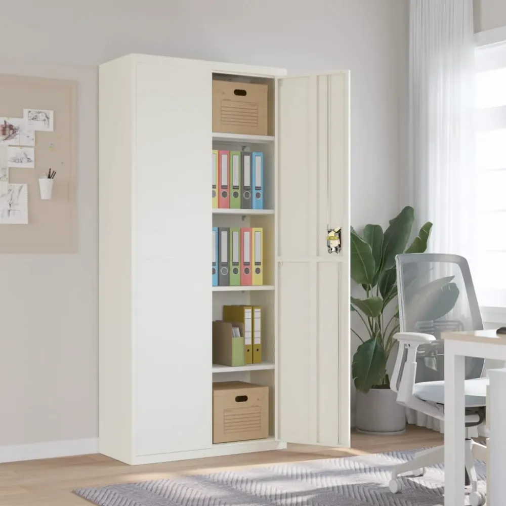 Classeur blanc 90x40x200 cm acier vidaXL