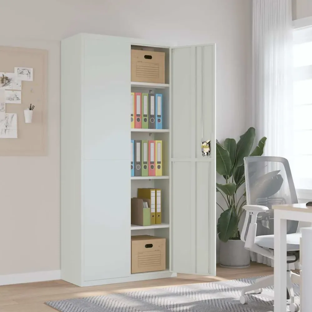 Classeur gris clair 90x40x200 cm acier vidaXL