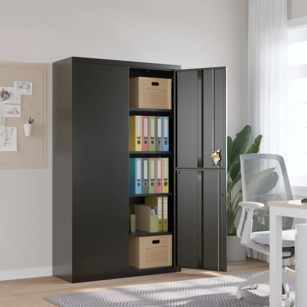 Classeur noir 105x40x180 cm acier vidaXL