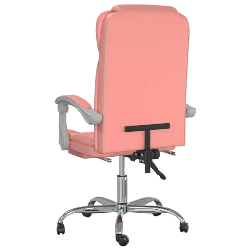 vidaXL Fauteuil inclinable de bureau Rose Similicuir