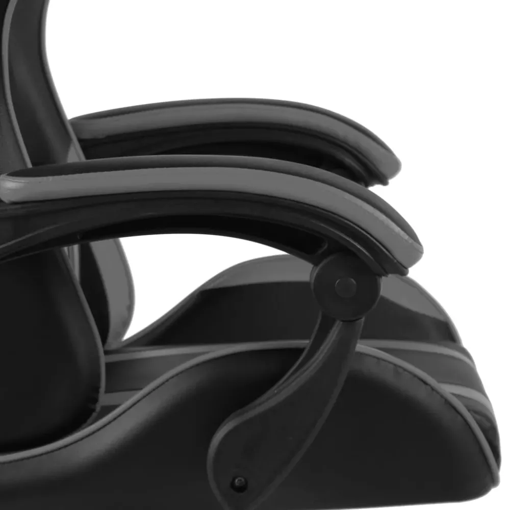 vidaXL Fauteuil de jeux vidéo Noir et gris Similicuir