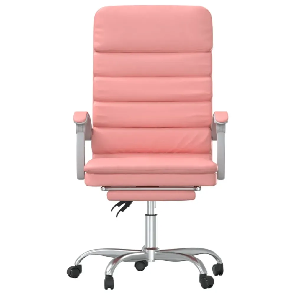 vidaXL Fauteuil de massage inclinable de bureau Rose Similicuir