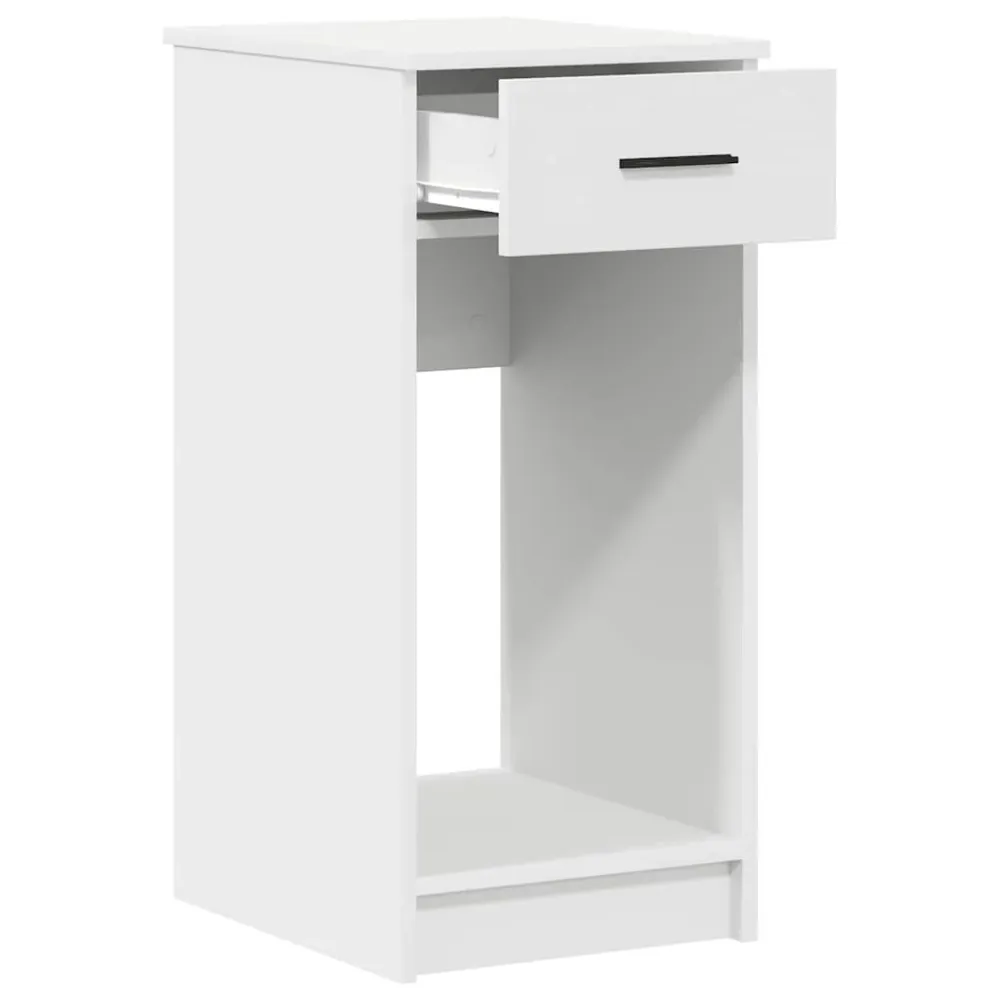 vidaXL Support de tour d'ordinateur avec tiroir blanc 35x45x77 cm