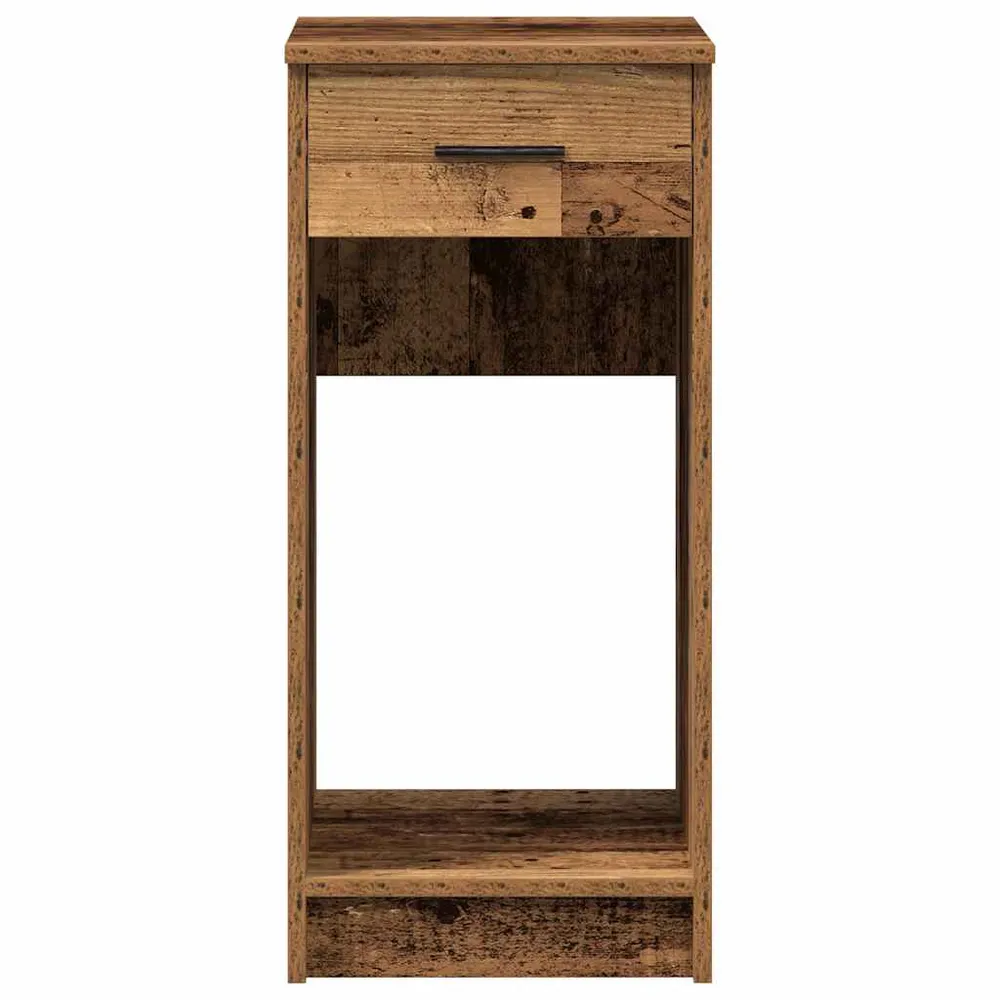 vidaXL Support de tour d'ordinateur avec tiroir vieux bois 35x45x77 cm