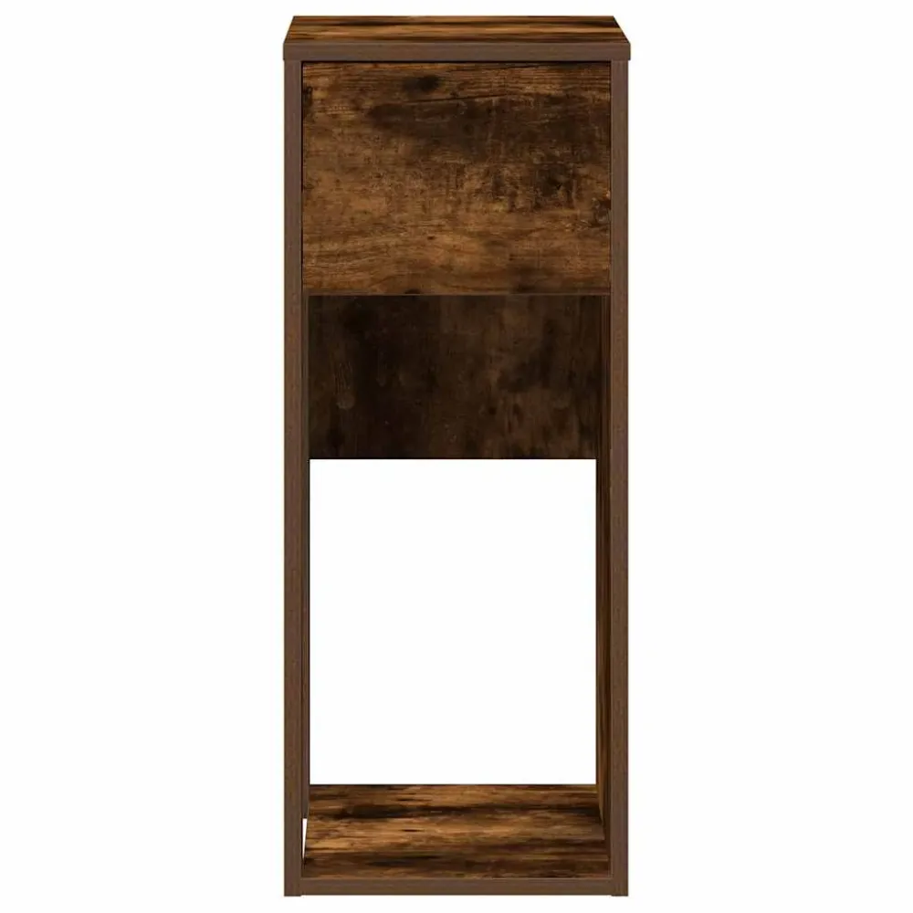 vidaXL Support de tour d'ordinateur et tiroir chêne fumé 30x44x74 cm