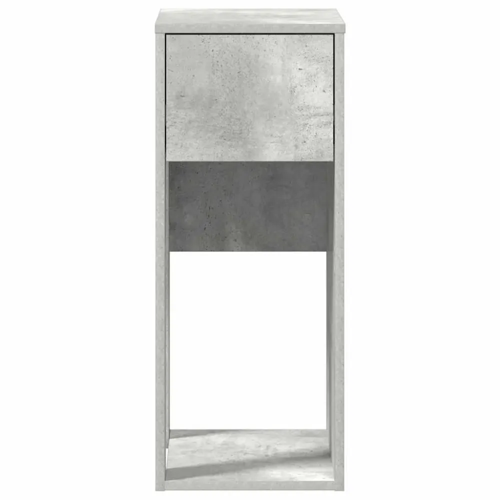 vidaXL Support de tour d'ordinateur et tiroir gris béton 30x44x74 cm