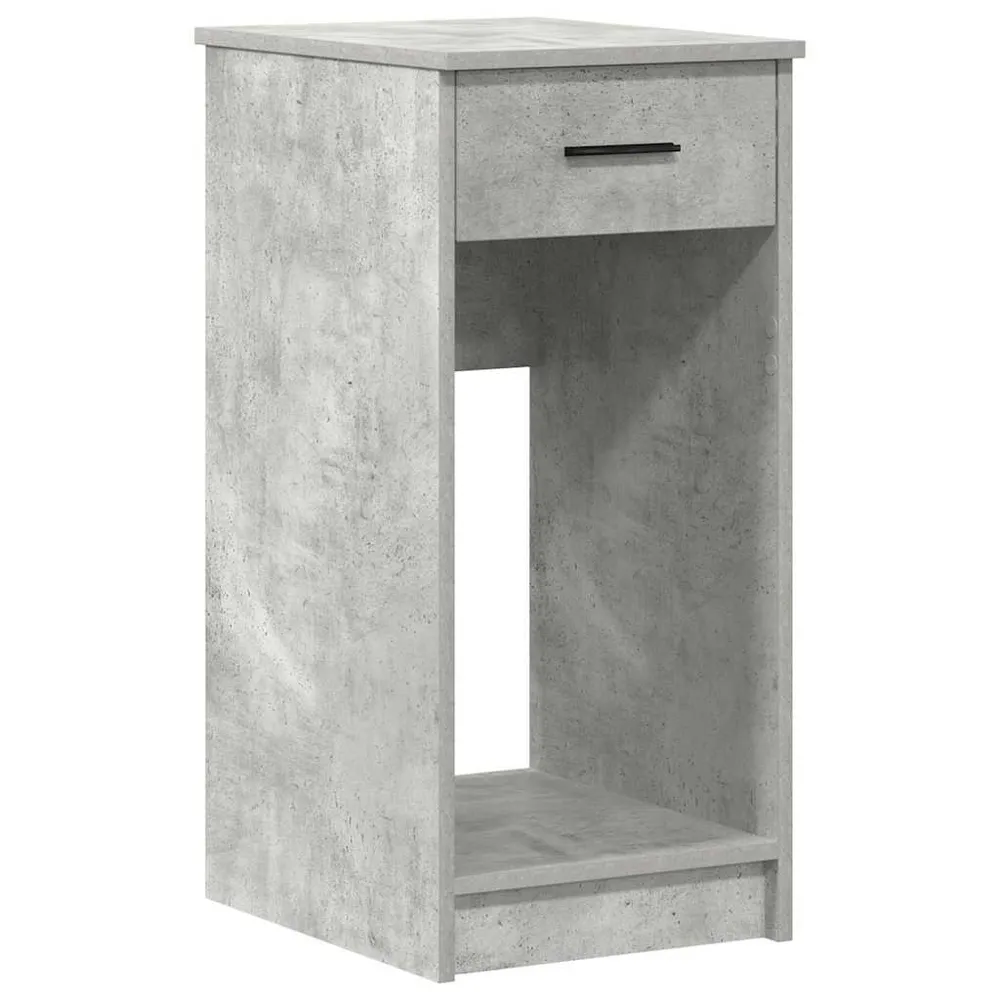 vidaXL Support de tour d'ordinateur et tiroir gris béton 35x45x77 cm