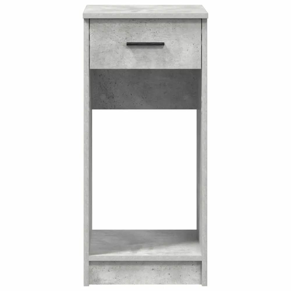 vidaXL Support de tour d'ordinateur et tiroir gris béton 35x45x77 cm