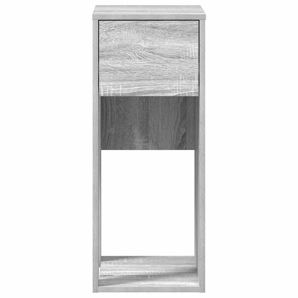 vidaXL Support de tour d'ordinateur et tiroir sonoma gris 30x44x74 cm