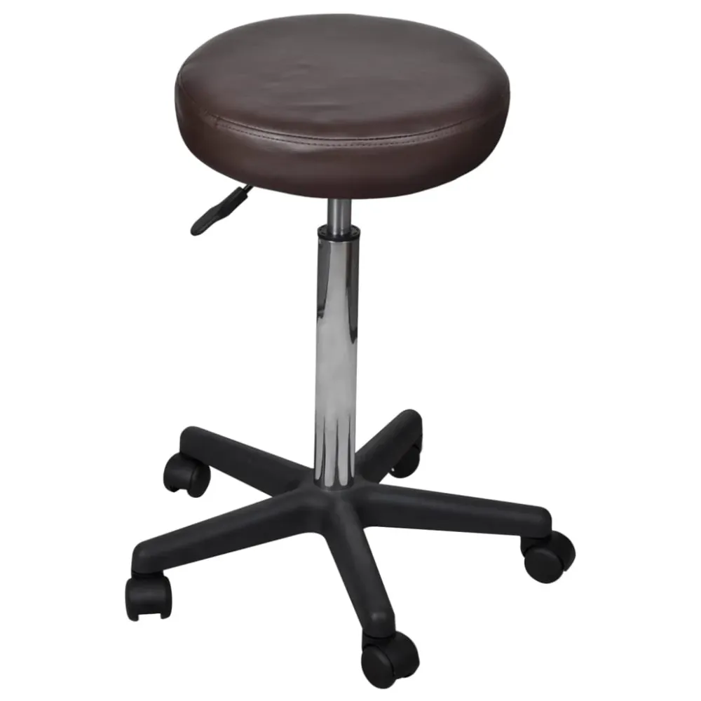 vidaXL Tabourets de bureau 2 pcs Marron 35,5x84 cm Similicuir