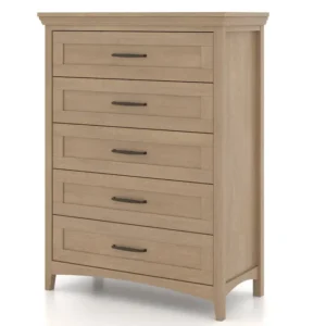 Villageois Bureau 5 tiroirs couleur taupe