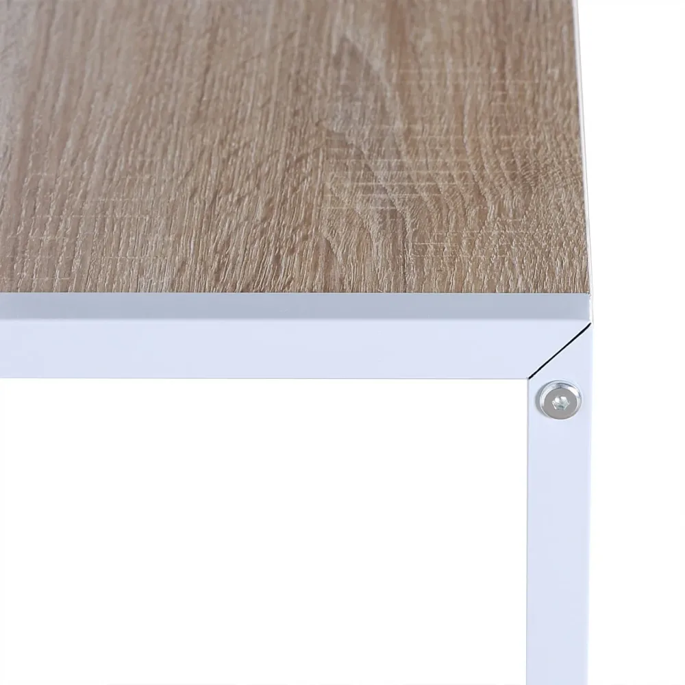 WOLTU TSB09hei Bureau d'ordinateur table de bureau à domicile station de travail en bois et acier,environ 120x60x140cm,Chê...