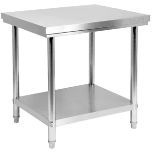Mesa Inoxidable De Trabajo Central Con Repisa (1000 X 700 X H 850 Mm) YATO GASTRO