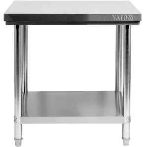 Mesa Inoxidable De Trabajo Central Con Repisa (1000 X 700 X H 850 Mm) YATO GASTRO