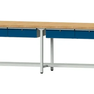 Bancs de travail ANKE table de travail exemple 195 2800 x 800 x 900 mm RAL 7035/5010 BMP 50 mm 401.483 se procurer à bas prix