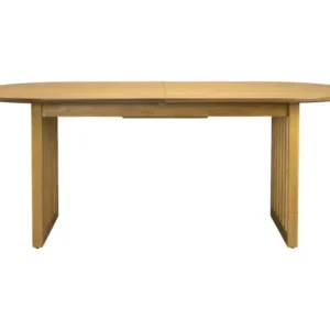 BARLET - Table de repas extensible ovale en bois de chêne L 200