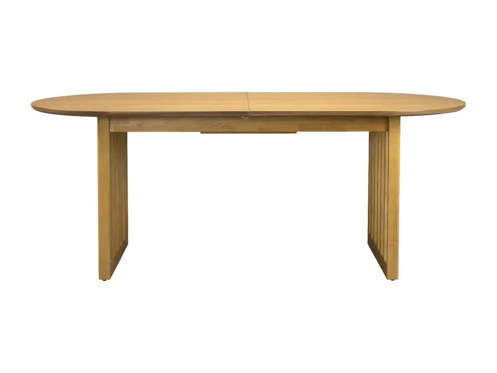 BARLET - Table de repas extensible ovale en bois de chêne L 200