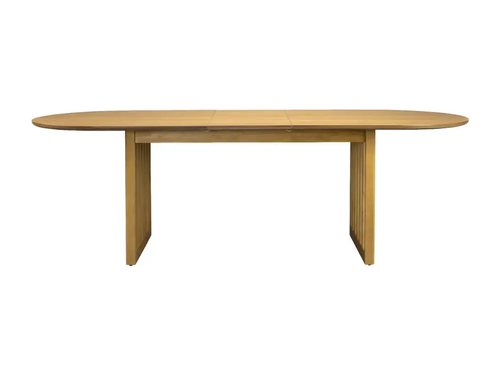 BARLET - Table de repas extensible ovale en bois de chêne L 200
