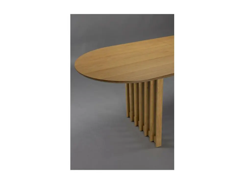 BARLET - Table de repas extensible ovale en bois de chêne L 200