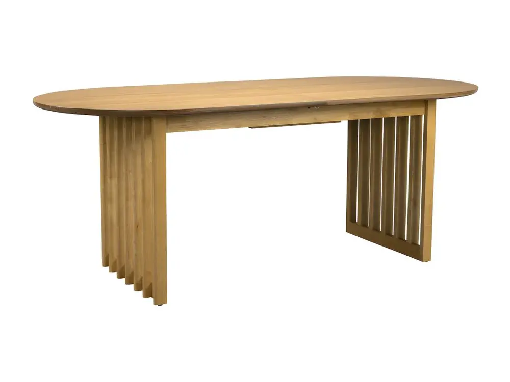 BARLET - Table de repas extensible ovale en bois de chêne L 200