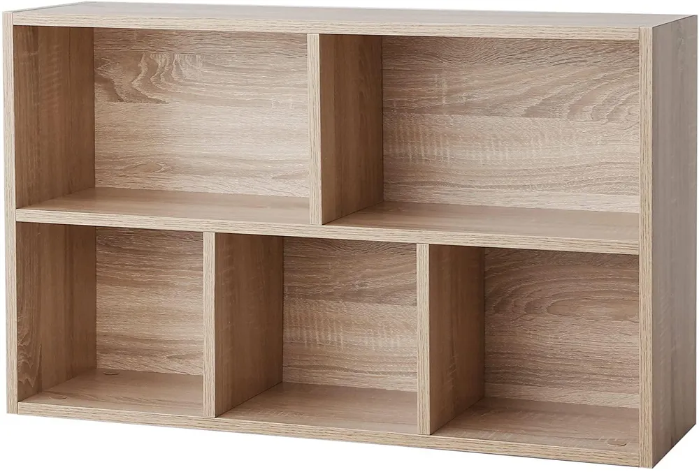 Bibliothèque à 5 niveaux casiers étagère de rangement colonne de rangement dimensions 50 x 24 x 80 cm (l x l x h) teinte c...