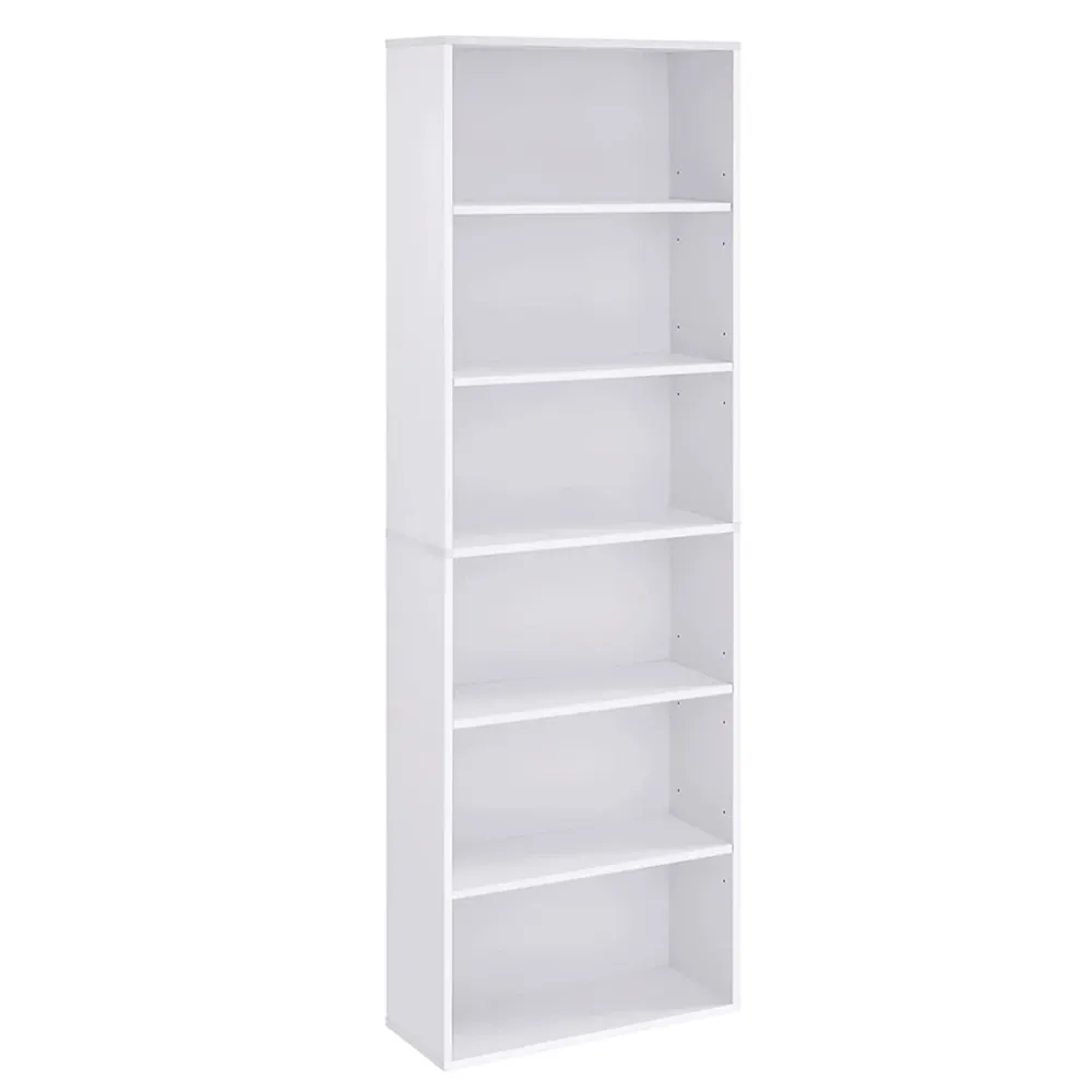 Bibliothèque étagère de rangement 6 niveaux meuble cube pour salon bureau chambre style scandinave 40 x 24 x 1785 cm blanc...