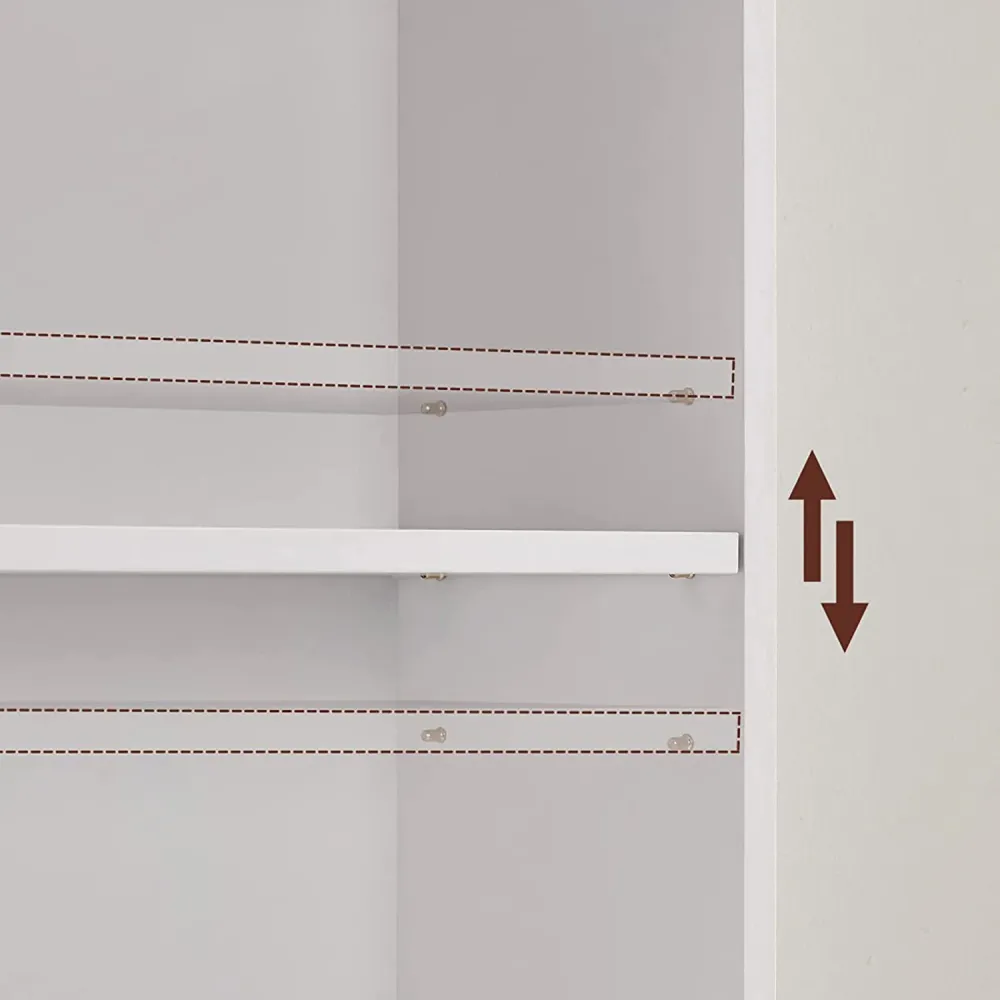Bibliothèque étagère de rangement 6 niveaux meuble cube pour salon bureau chambre style scandinave 40 x 24 x 1785 cm blanc...