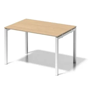 Bureau Bisley Cito structure en U hauteur fixe 730 mm H 19 x L 1200 x P 800 mm érable/blanc signalisation DUF1208MP396 obt...