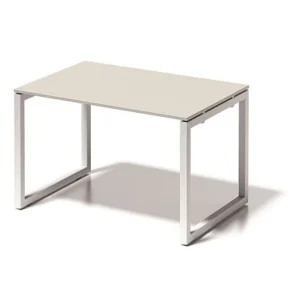 Bureau Bisley Cito structure en O hauteur fixe 730 mm H 19 x L 1200 x P 800 mm gris blanc/blanc signalisation DOF1208GW396...