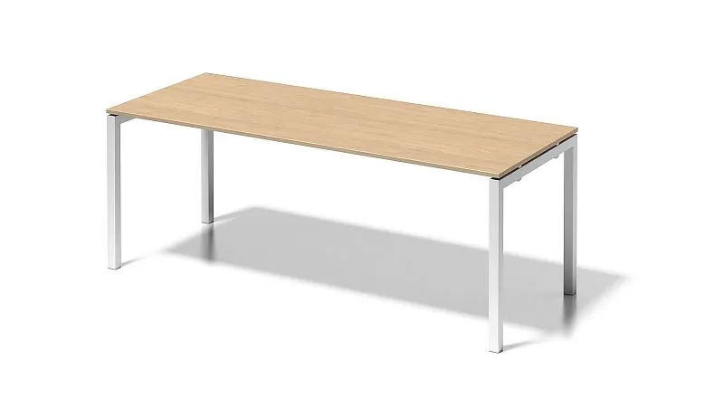 Bureau Bisley Cito structure en U hauteur fixe 730 mm H 19 x L 2000 x P 800 mm érable/blanc signalisation DUF2008MP396 cho...