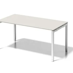 Bureau Bisley Cito structure en U réglable en hauteur 650-850 mm H 19 x L 1600 x P 800 mm gris blanc/blanc signalisation D...