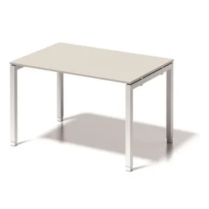 Bureau Bisley Cito structure en U réglable en hauteur 650-850 mm H 19 x L 1200 x P 800 mm gris blanc/blanc signalisation D...