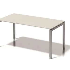 Bureau Bisley Cito structure en U réglable en hauteur 650-850 mm H 19 x L 1600 x P 800 mm gris blanc/argent DUH1608GW355 s...