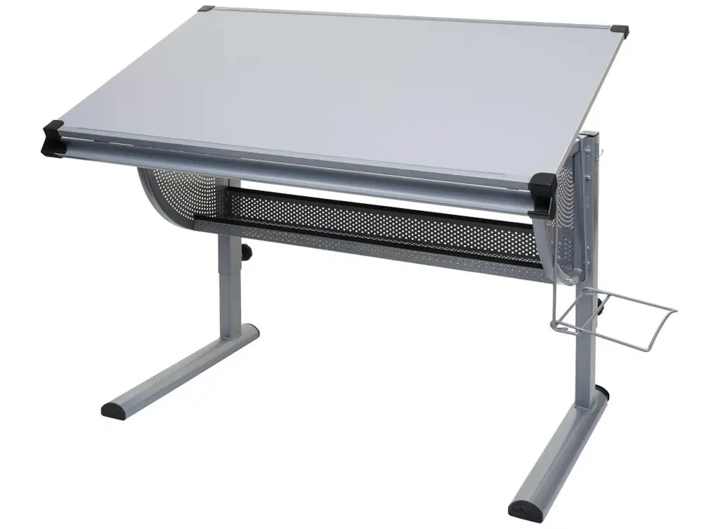 Bureau d'écolier Preston, gris avec 12 couleurs