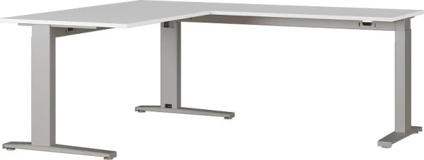 Bureau d'angle GERMANIA 8513 gris évident/argent 8513-583 commander à bas prix