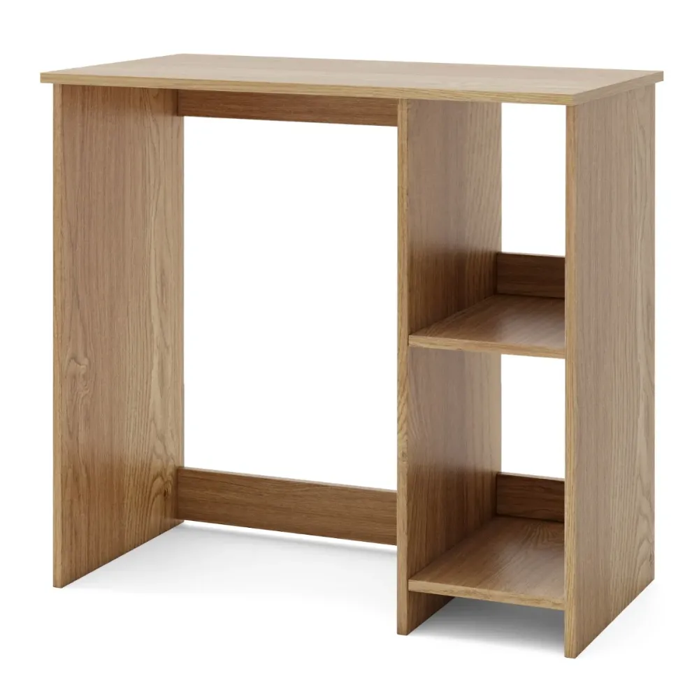 Bureau d'ordinateur pratique 80 x 40 x 74 cm avec espace de rangement stable moderne en bois marron 20_0010882