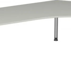 bureau geramöbel 135° droite réglable en hauteur 2166x1130x680-800 gris évident/argent S-555316-LS se procurer à bas prix