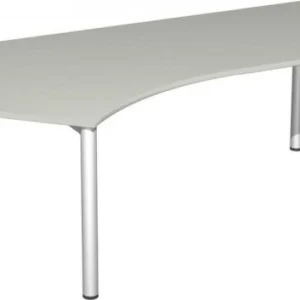 bureau geramöbel 135° gauche hauteur fixe 2166x1130x720 gris évident/argent S-550315-LS commander à bas prix