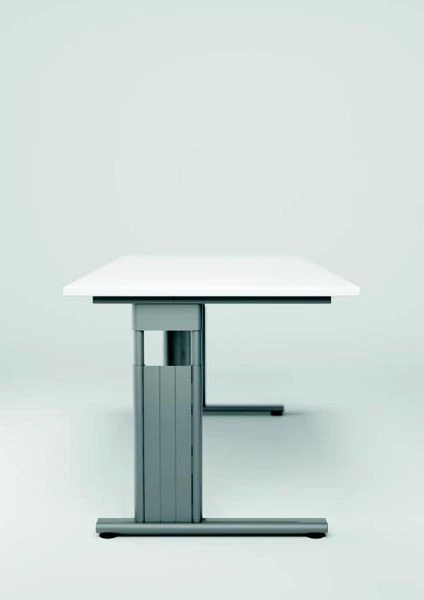bureau geramöbel 135° gauche réglable en hauteur base C flex 2166x1130x680-820 gris évident/argent S-617315-LS se fournir...