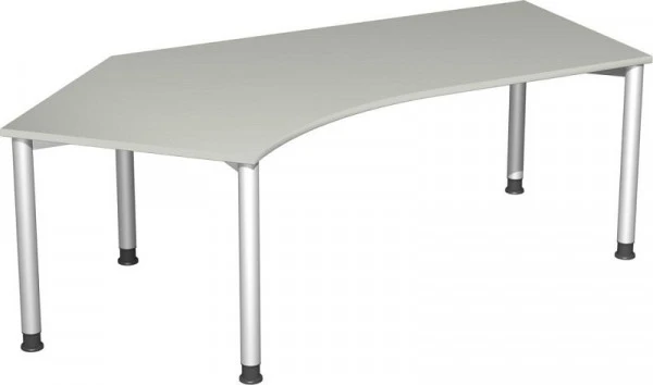 bureau geramöbel 135° gauche réglable en hauteur 2166x1130x680-800 gris évident/argent S-555315-LS magasiner à bas prix