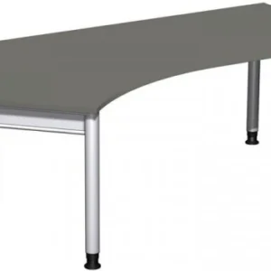 bureau geramöbel 135° gauche réglable en hauteur 2166x1130x680-820 graphite/argent N-657315-GS commander à bas prix