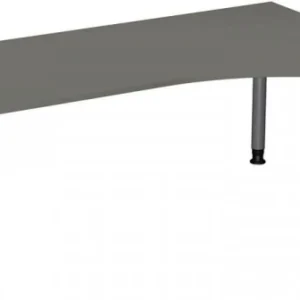 Bureau PC geramöbel droit réglable en hauteur 1800x1000x680-820 graphite/argent N-657305-GS choisir à bas prix
