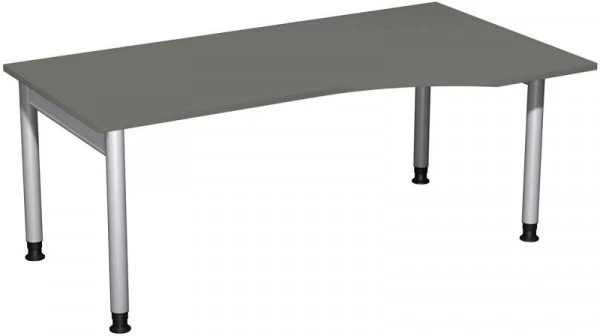Bureau PC geramöbel droit réglable en hauteur 1800x1000x680-820 graphite/argent N-657305-GS choisir à bas prix