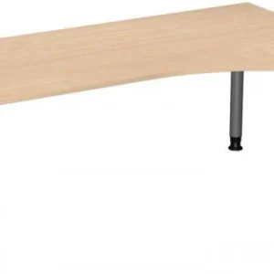 Bureau PC geramöbel droit réglable en hauteur 1800x1000x680-820 hêtre/argent N-657305-BS commander à bas prix